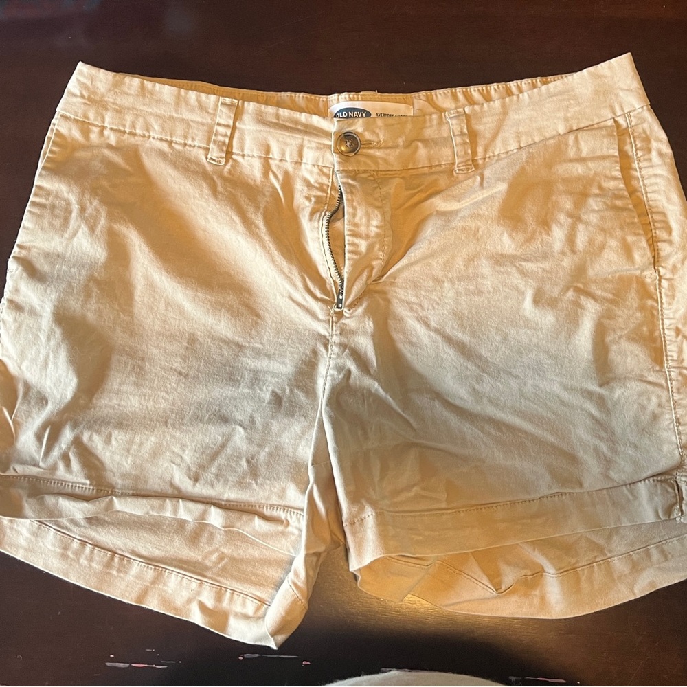 Old Navy Tan Bermuda Shorts Cotton Blend
